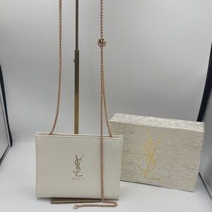 Cream Crossbody Beaute Pouch